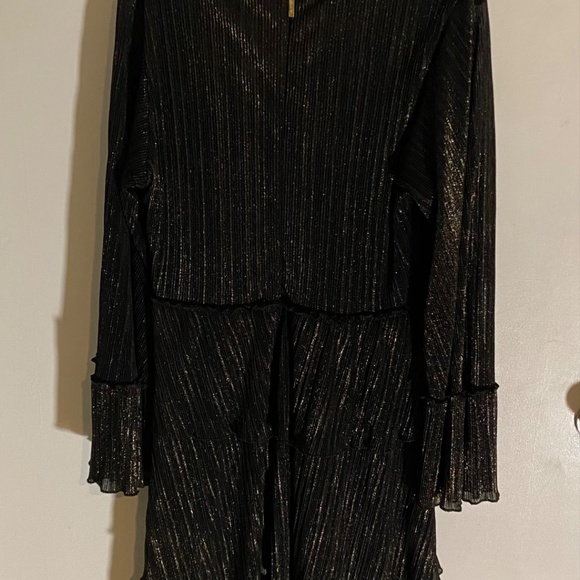 Michael Kors Black Shimmery Long Sleeve Dress - Picture 4 of 4